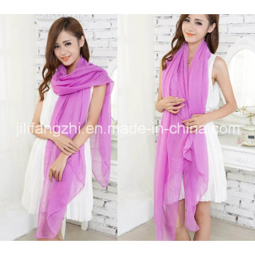 100% Polyester / High Twist Voile Fabric for Scarf